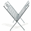 Portariviste Pieghevole in Ferro Battuto 34x34x33 cm Soriani Bianco