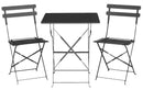 Set Tavolo e 2 Sedie Pieghevoli da Giardino in Metallo Rimini Antracite