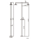 Doccia da Giardino ad Acqua Fredda in Acciaio Inox con 2 Soffioni Sined Ortro 2T  