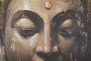 Dipinto su Tela Buddha 100x100x3 cm Cornice in Legno di Pino Multicolor