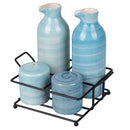 Menage Set Olio Aceto Sale e Pepe  350 ml in Gres VdE Tivoli 1996 Shades Ocean