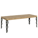 Tavolo Allungabile 200-460x90x77 cm Karamay Premium Quercia Natura Telaio Antracite 
