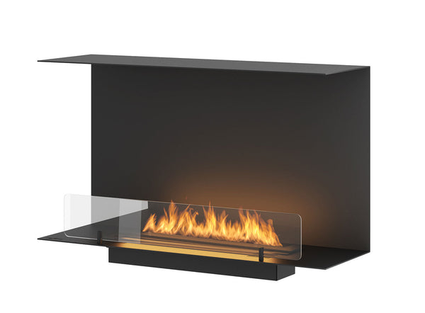 Bioethanol-Einbaukamin 80x45 cm mit Glasinnenseite C 800 V1 Schwarz prezzo