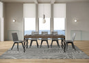 Tavolo Allungabile 120/380x90 cm Karamay Premium Noce Gambe Antracite      