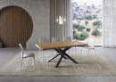 Tavolo Allungabile 200/250x90 cm Versalux Rovere Scortecciato Gambe Antracite      