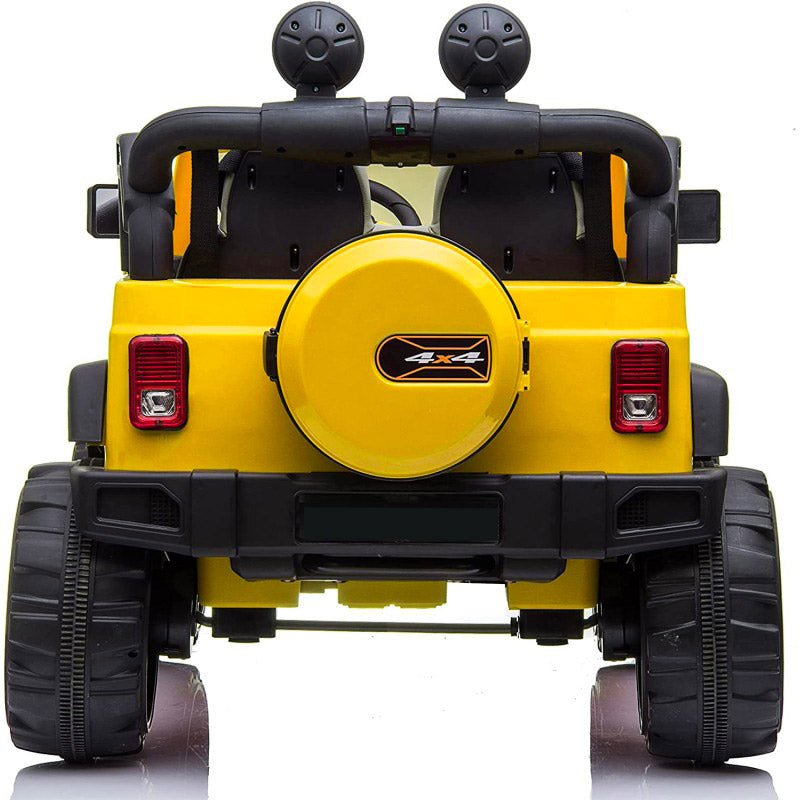 Macchina Elettrica per Bambini 2 Posti Maxi Fuoristrada 12V Gialla