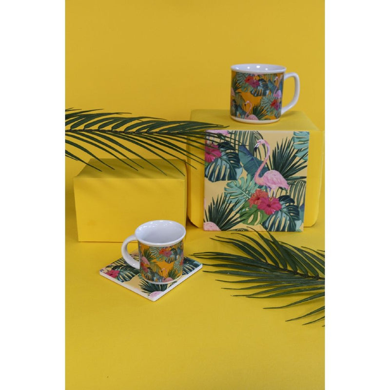 Tazza Ø9,2x8,7 cm in Bone China VdE Tivoli 1996 Tropicana flamingo