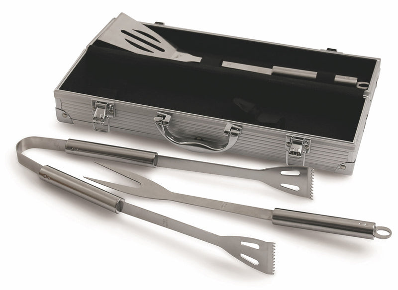 Set 3 Utensili Accessori in Acciaio per Barbecue Bbq Soriani
