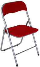 Set 6 Sedie Pieghevoli 45x45x80 cm in Tessuto Rosso