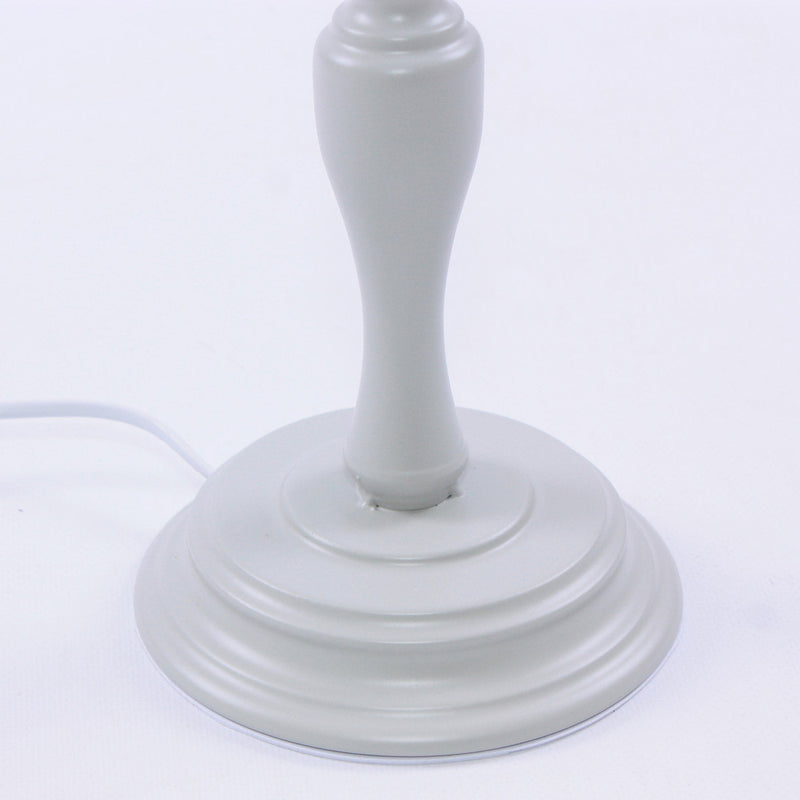 Lampada da Tavolo Ø28xH56 cm in Metallo Grigio