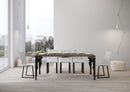 Consolle Allungabile 90-300x40x77 cm Paxon Tortora Telaio Antracite 