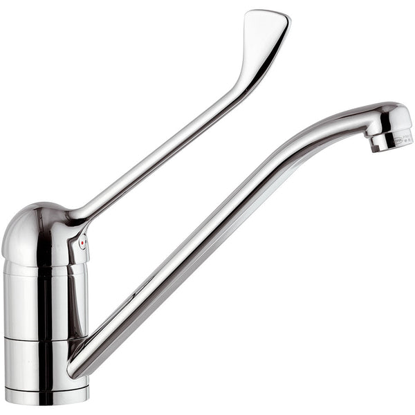 Rubinetto Miscelatore Monocomando Girevole Lavello con Leva Clinica in Ottone Mariani Epic Cromato