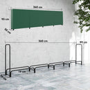 Portalegna 1 m³ 360x36x99 cm Regolabile con Telo Impermeabile in PE e Struttura in Metallo Nero e Verde Scuro      