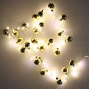 Luce filo sfera oro 48 led bianco caldo alimentazione fissa cm Ø4x120