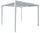 Gartenpergola 3x3m in Weißaluminium
