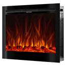 Camino Elettrico da Incasso 63,3x77,1x14,17 cm Effetto Fiamma 1500W Colorado Nero