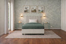 Letto 1 Piazza e Mezza Contenitore Imbottito Similpelle Tortora Boxmax Testata Vertical Varie Misure