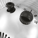 Ventilatore a Piantana 4 Pale Ø 40 cm 50W in Acciaio Laminato e Alluminio Argento      