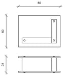 Camino a Bioetanolo da Pavimento 80x31x60 cm Nero