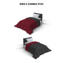 Trapunta Invernale Doubleface 300gr Bordeaux\/Grigio Scuro