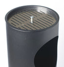 Pattumiera Gettacarte Ø24,3xh66,5 cm con Posacenere In Acciaio Verniciato Grigio