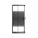 Box Doccia Angolare 2 Ante Scorrevoli 70x90 cm in Cristallo 6 mm H190 cm Profilo Nero