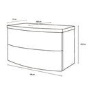 Mobile da Bagno sospeso Monica 02 Rovere Bianco TFT