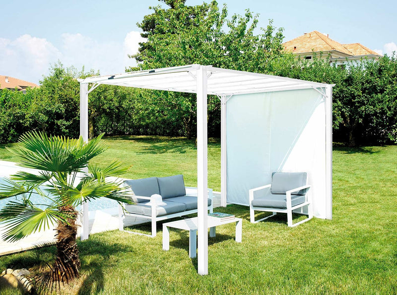 Pergola da Giardino in Ferro 3,5X2,5m Vorghini Chains Bianca