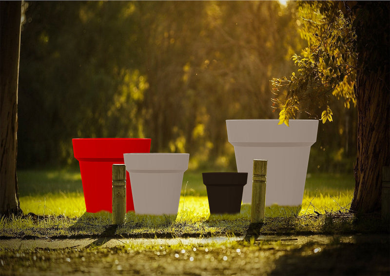 Vaso Ø80x72 cm in Resina Arkema POT S Dove Gray