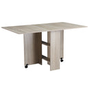 Tavolo Pieghevole Salvaspazio 140x80x74 cm in Legno Truciolato Naturale