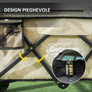 Carrello da Giardino Pieghevole 78L 105x52x70-110 cm in Acciaio Tessuto Oxford e Plastica Cachi
