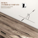Credenza Buffet in stile Industriale 120x36.5x70 cm con Cassetto e 3 Armadietti in Legno Marrone    