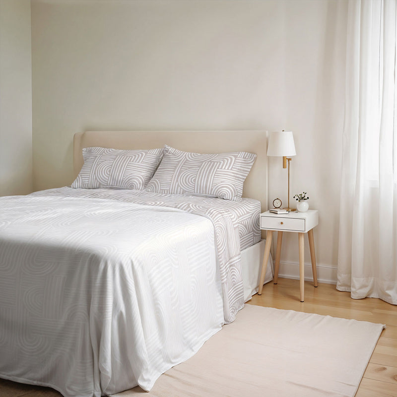 Set Lenzuola con Stampa Sopra Sotto e Federe Linea Ida Diana Varie Misure