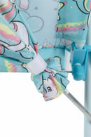 Set 2 Sedie Mare Spiaggine Pieghevoli per Bambini con Ombrello Soriani Oxford Unicorno