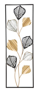 Pannello Tex 30,5x2,5x88,5 cm in Ferro Oro e Argento e Nero