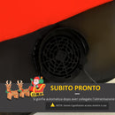 Babbo Natale Gonfiabile Luminoso 240x57x112 cm con Slitta e Renne Rosso