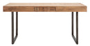 Tavolo da Pranzo Mumbai Allungabile cm 160-240x90x77 cm in Legno e Ferro 