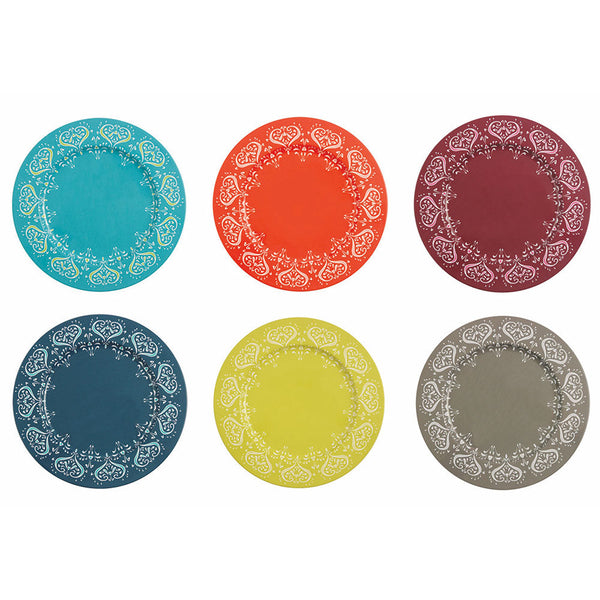 Set 6 Teller in Dose Ø33cm Villa d'Este Myconos online