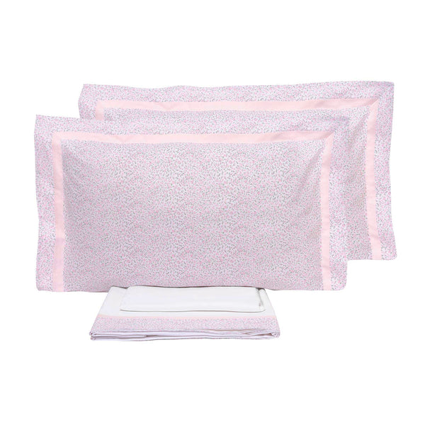 acquista Set aus Doppelbettlaken und Kissenbezügen mit Garrini Emily Pink Print