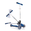Monopattino 3 ruote Telescopico e Ripiegabile Max 50Kg Globber Elite Blu
