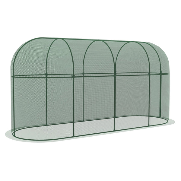 Serra per Piante a Rete con Porta a Cerniera e Picchetti a Terra 3x1x1,5m Verde sconto