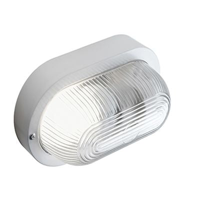 Plafoniera Ovale da Esterno 40W in Resina Sovil Bianca