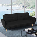 Divano Letto Clic Clac 186x85x80 cm in Tessuto Nero