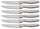 Set mit 6 Jacob Silver Tafelmessern aus Edelstahl mit glatter Klinge