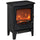 Elektrischer Bodenkamin 39 x 26 x 54,8 cm Flammeneffekt 1800 W Schwarz