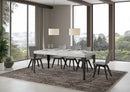 Tavolo Allungabile 120/380x90 cm Paxon Premium Bianco Frassino Gambe Antracite      