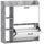 Scarpiera Slim Capacità 15 Scarpe 83x24x90,5 cm con 2 Cassetti Ribaltabili e 3 Vani Aperti Grigio