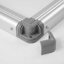 Bacheca con Anta Battente 49,1x35x2,6 cm in Alluminio Grigio Chiaro