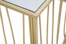 Console Amelie 120x43x80 cm in Ferro e Vetro Oro