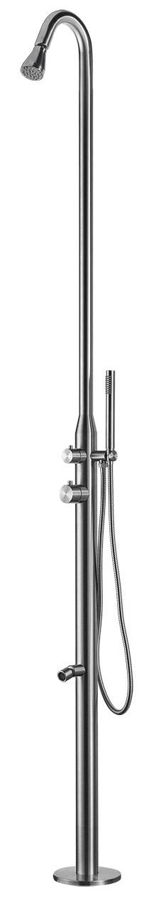 acquista Gartendusche 228 x 18 x 17,5 cm mit Edelstahl Sined Stintino Duschkopf und Fußwaschbrause